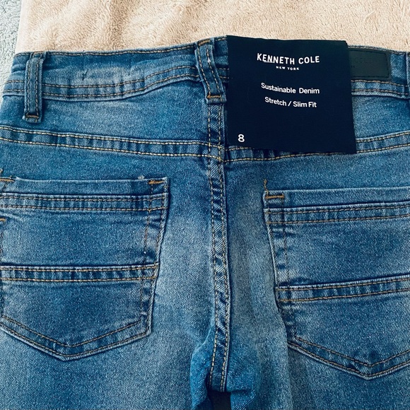 Kenneth Cole Boys Slim Fit Jeans New Size 8 Stretch Waist - Picture 6 of 8